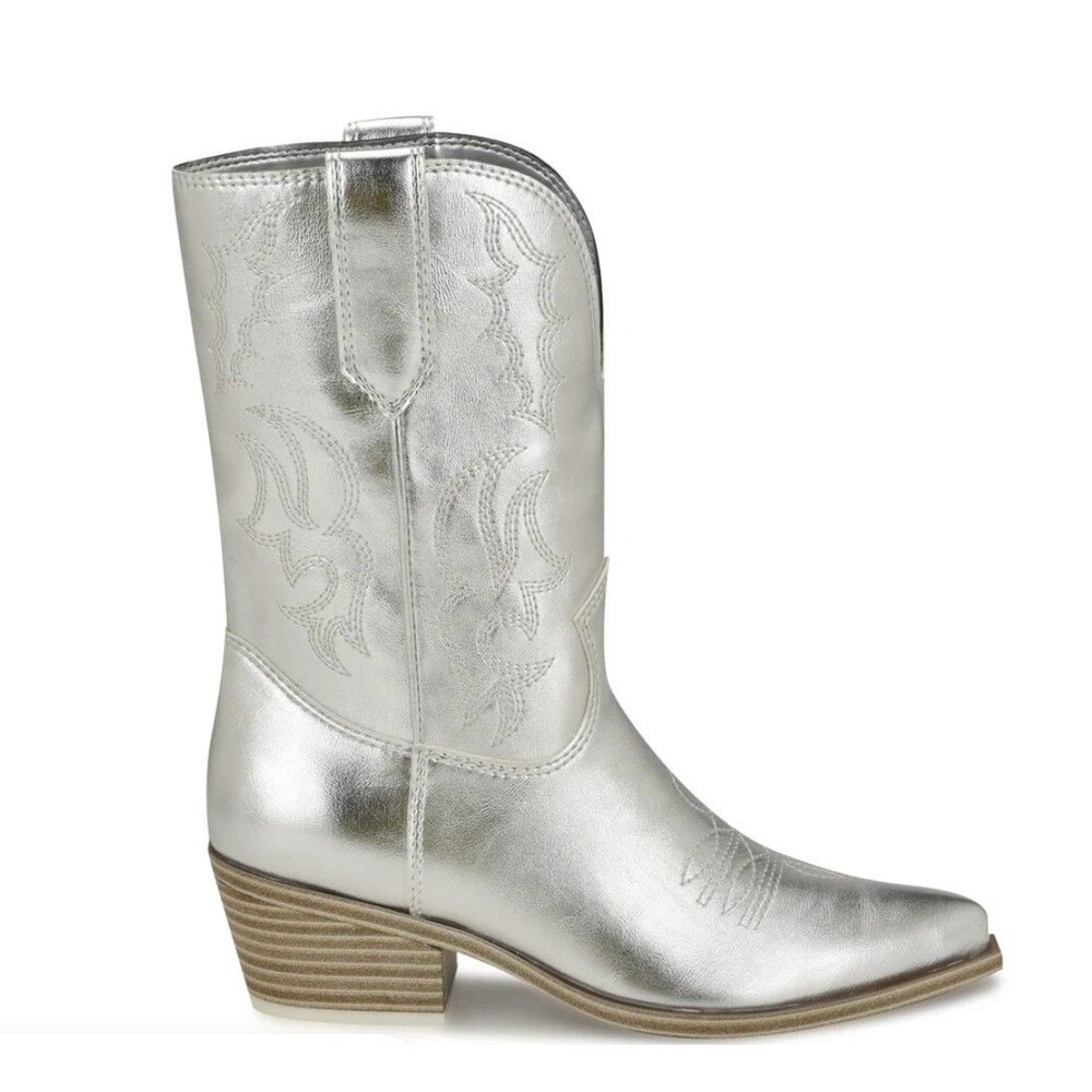 Nine West “Yodown” Western Boots (Silver) – Women’s 8.5 — Retail $159 - NEW
